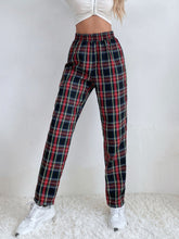 Plaid Tapered Sweatpants Sai Feel
